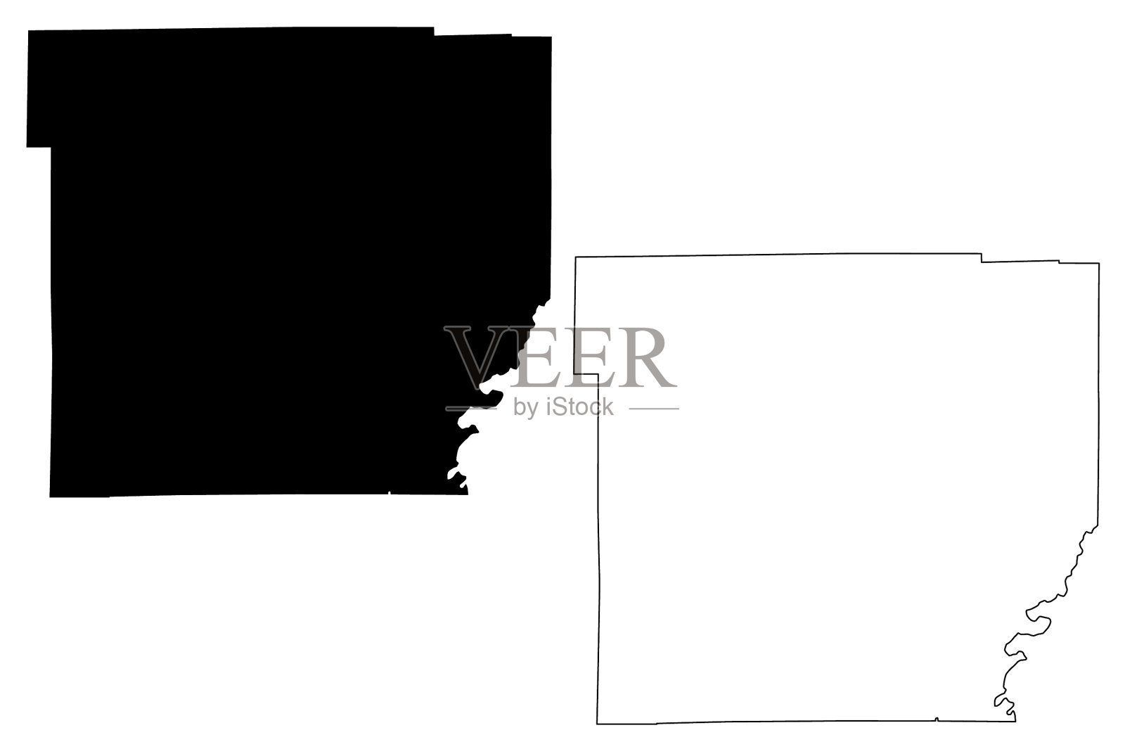 怀俄明州,纽约州,美国联合郡插画图片素材