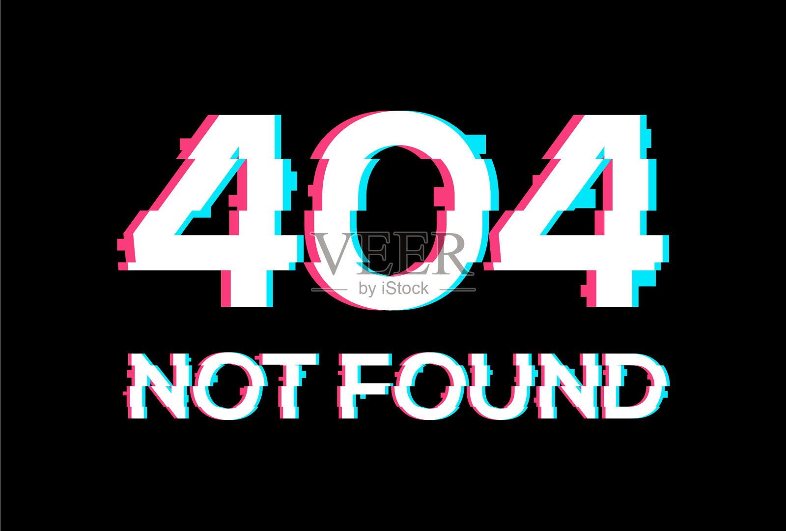 故障404计算机页面浮雕故障设计模板素材