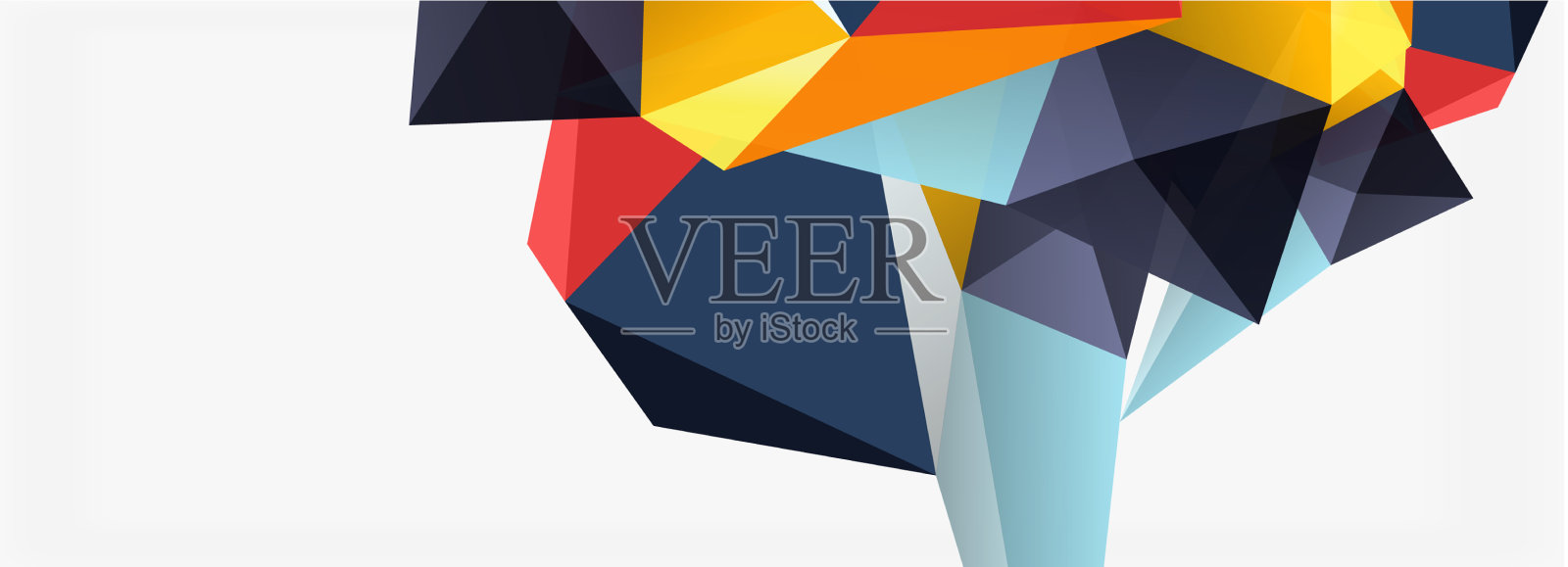 3d马赛克抽象背景低聚形状插画图片素材