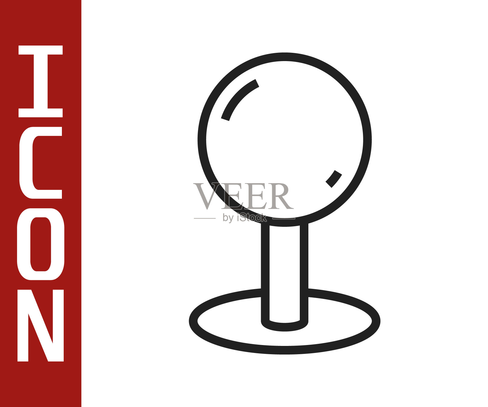 黑线推针图标隔离在白色背景上。图钉的迹象。向量图标素材