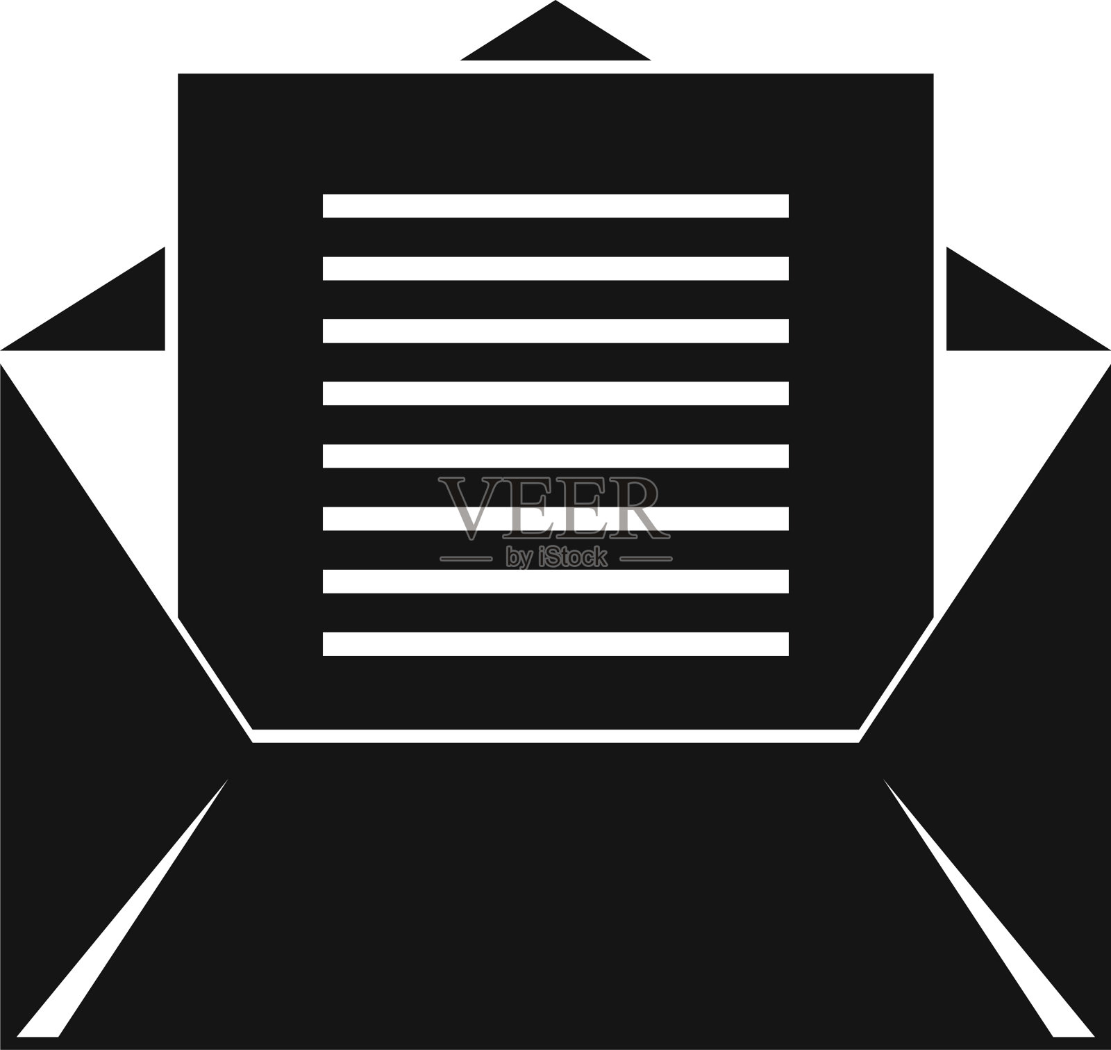 语言学家信封图标简单风格图标素材