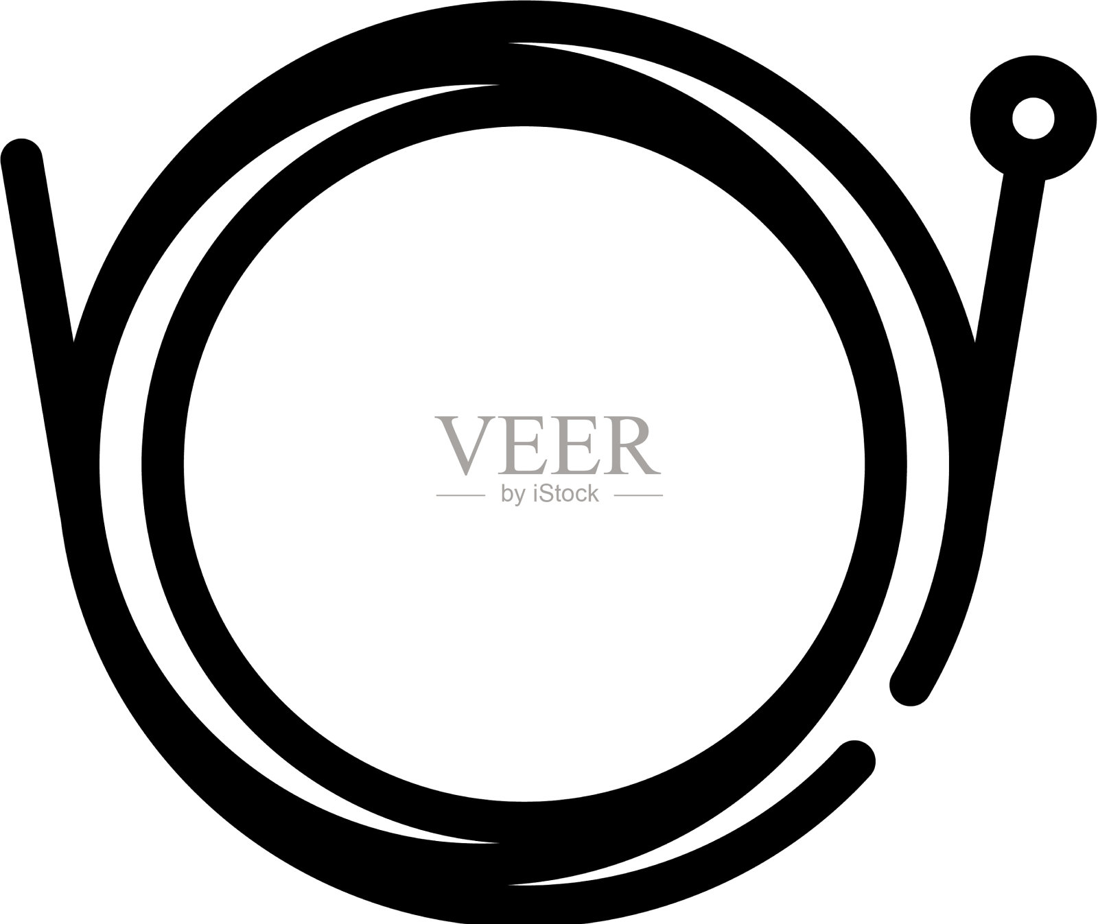 弹簧小提琴线图标设计元素图片