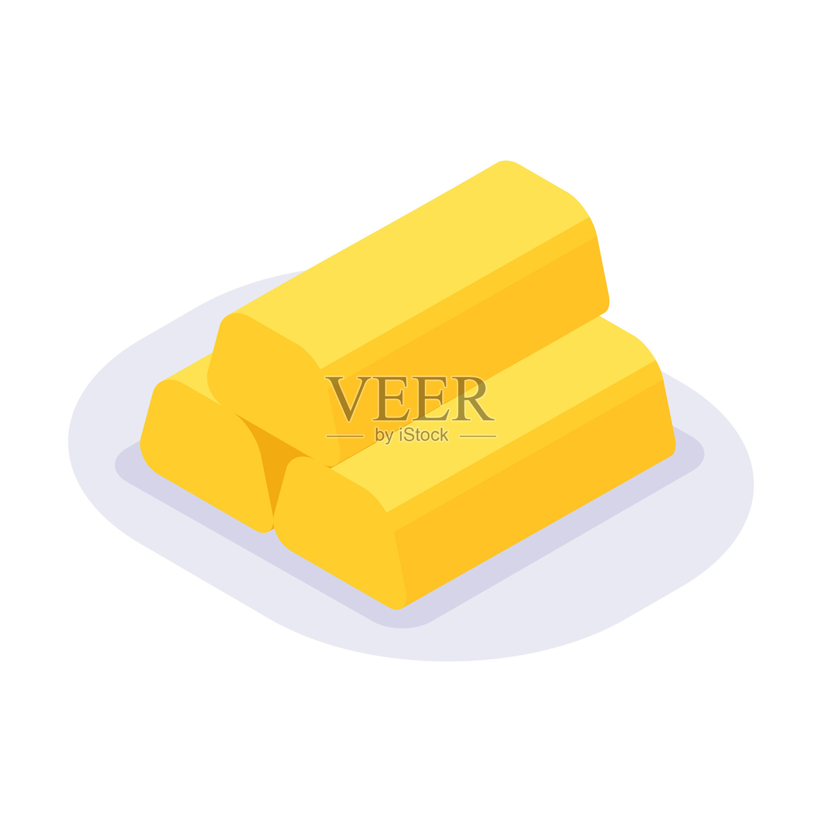 金条与现代平面图标等距插画图片素材