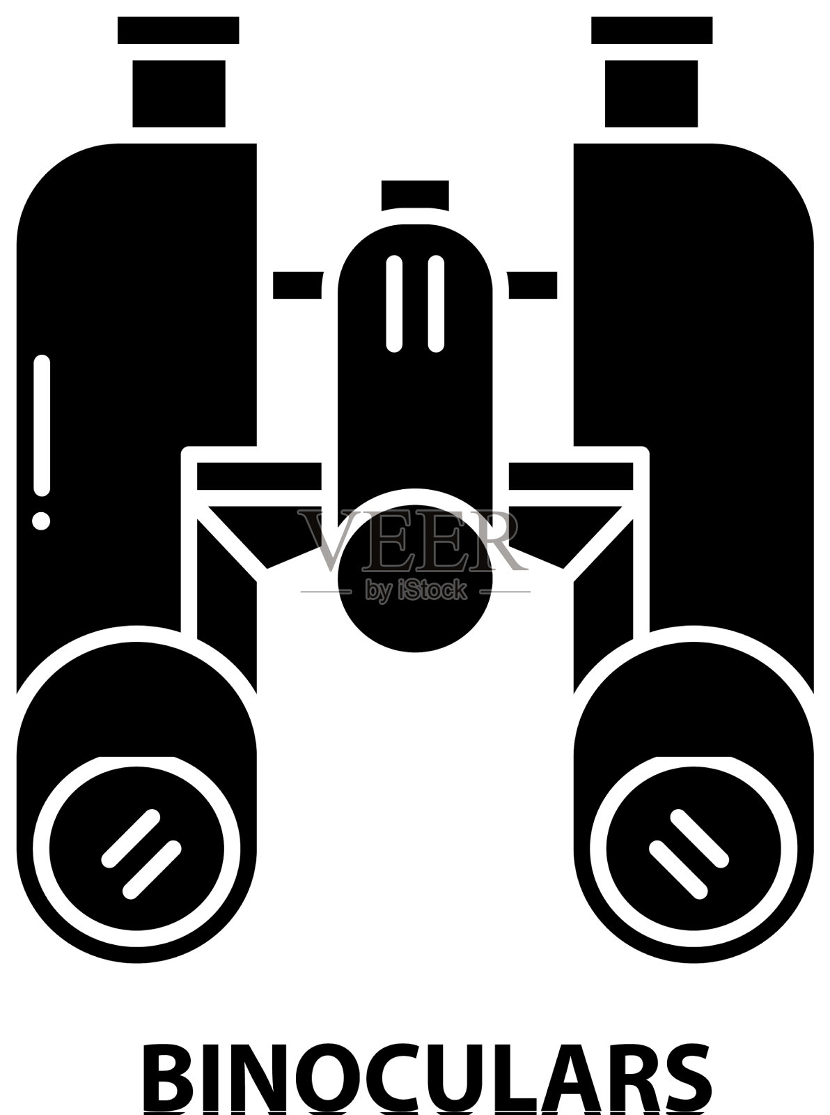 望远镜符号,图标,黑色标志插画图片素材