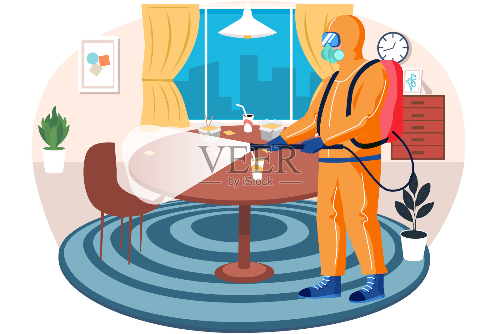 一个流行病服务处的人设计元素图片