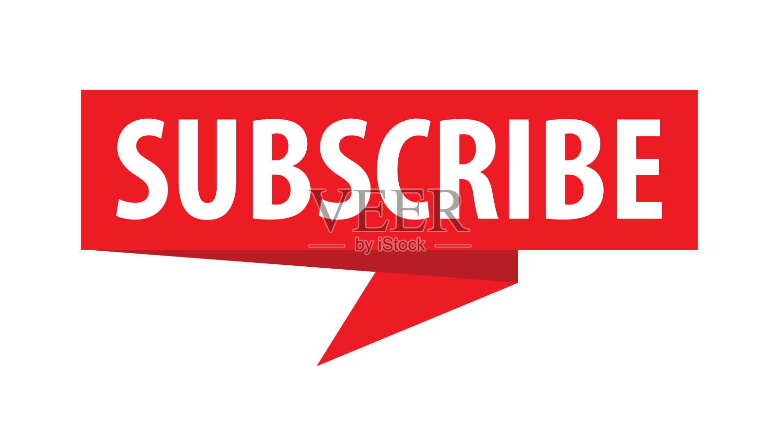 订阅-折纸语音泡泡。向量旗帜。标签设置插画图片素材