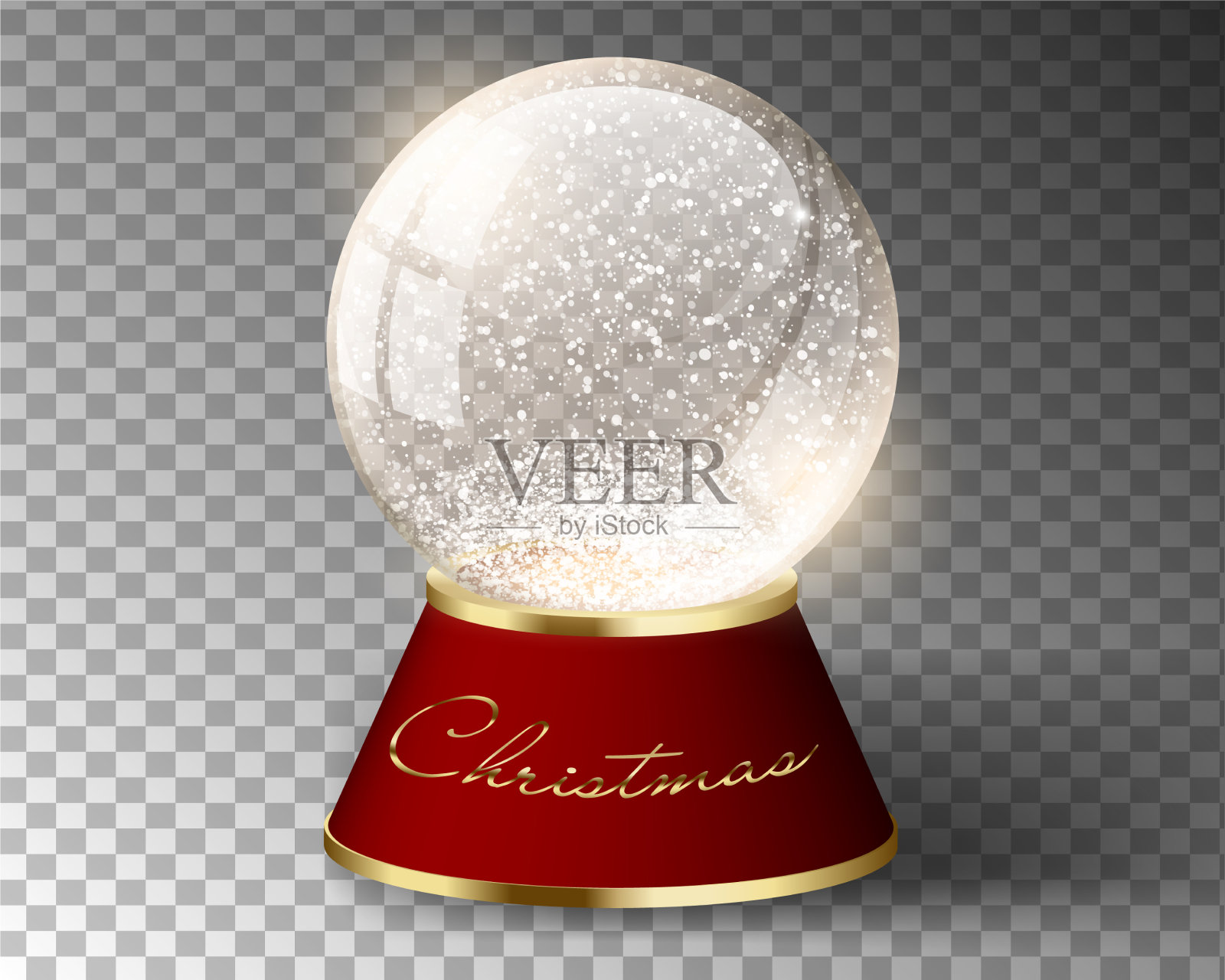 白雪球空模板孤立上插画图片素材