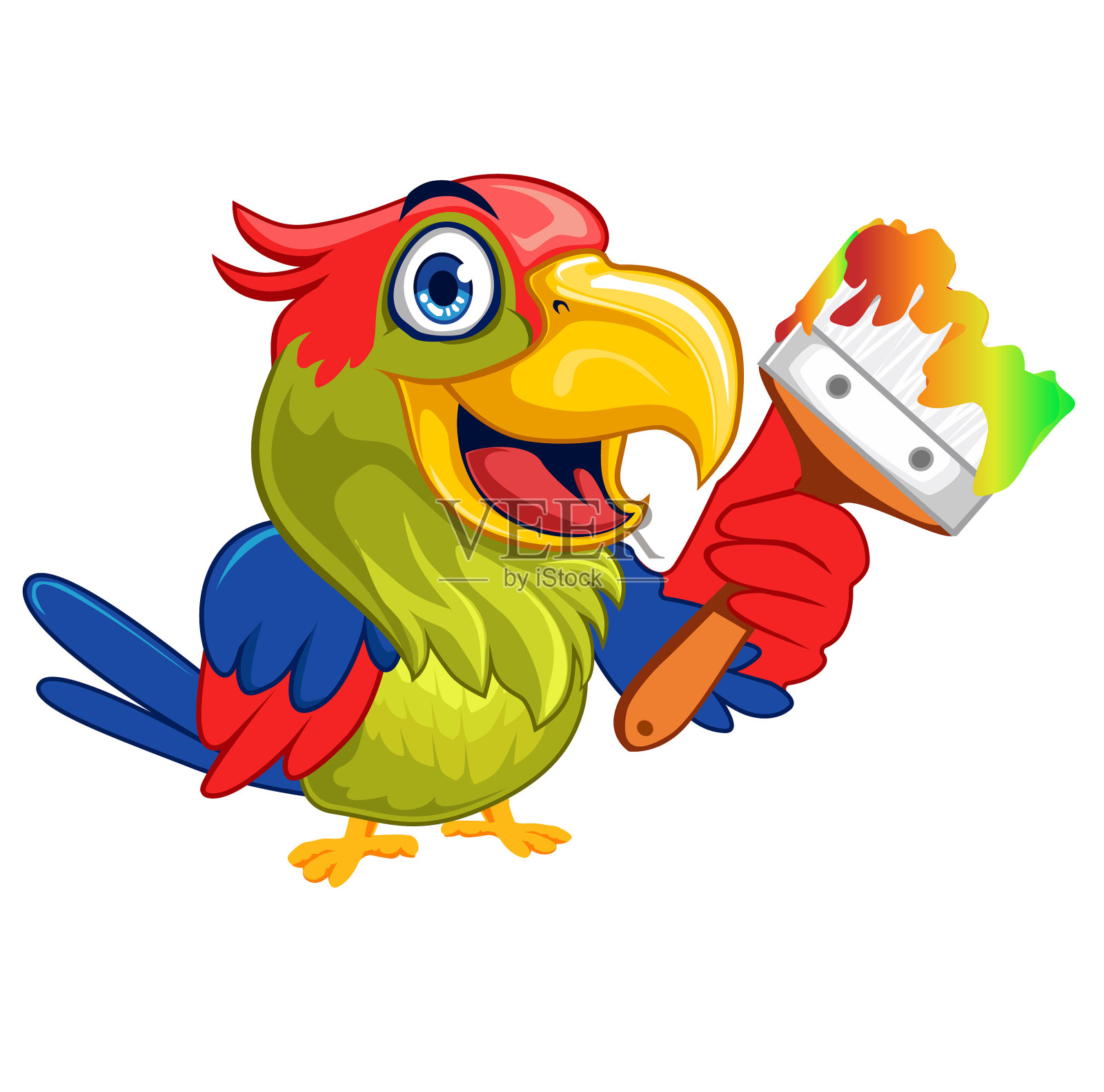 鹦鹉吉祥物卡通设计元素图片