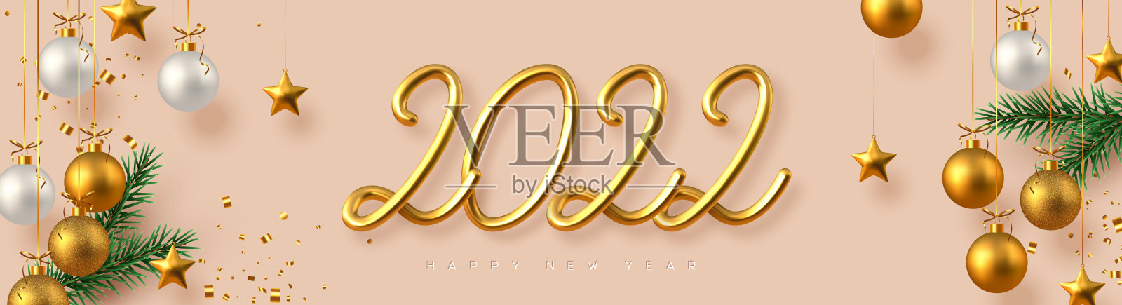 2022年新年快乐。插画图片素材