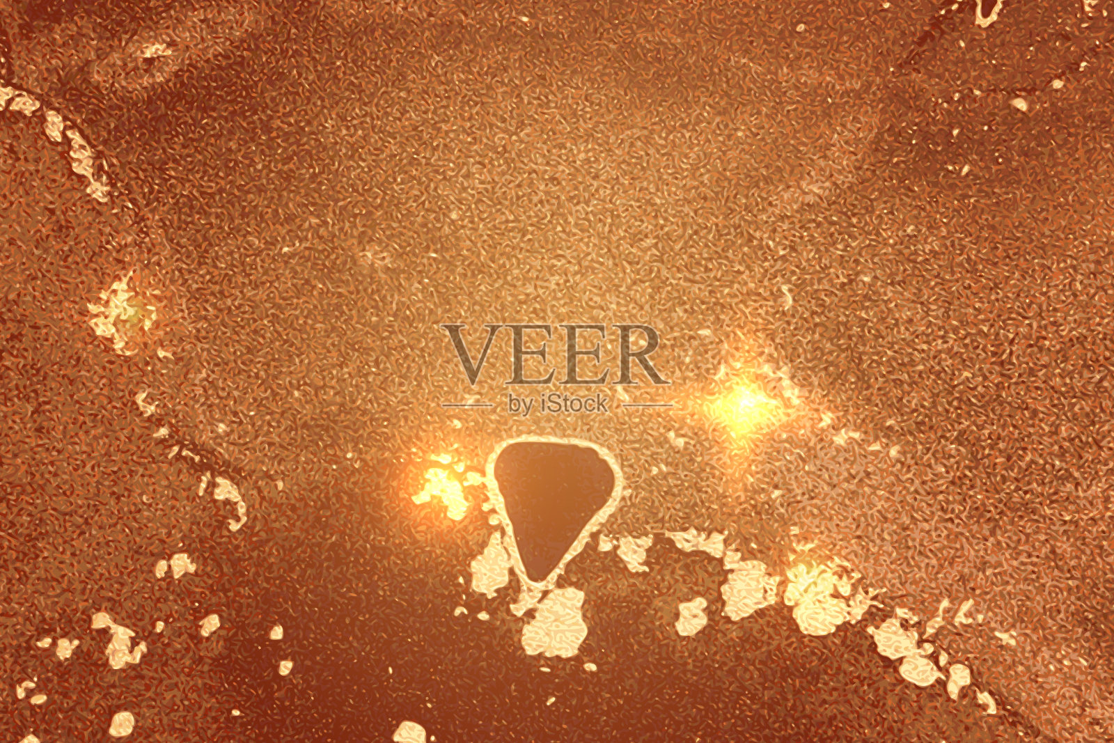 明亮的橙色和金色抽象酒精墨大理石纹理插画图片素材