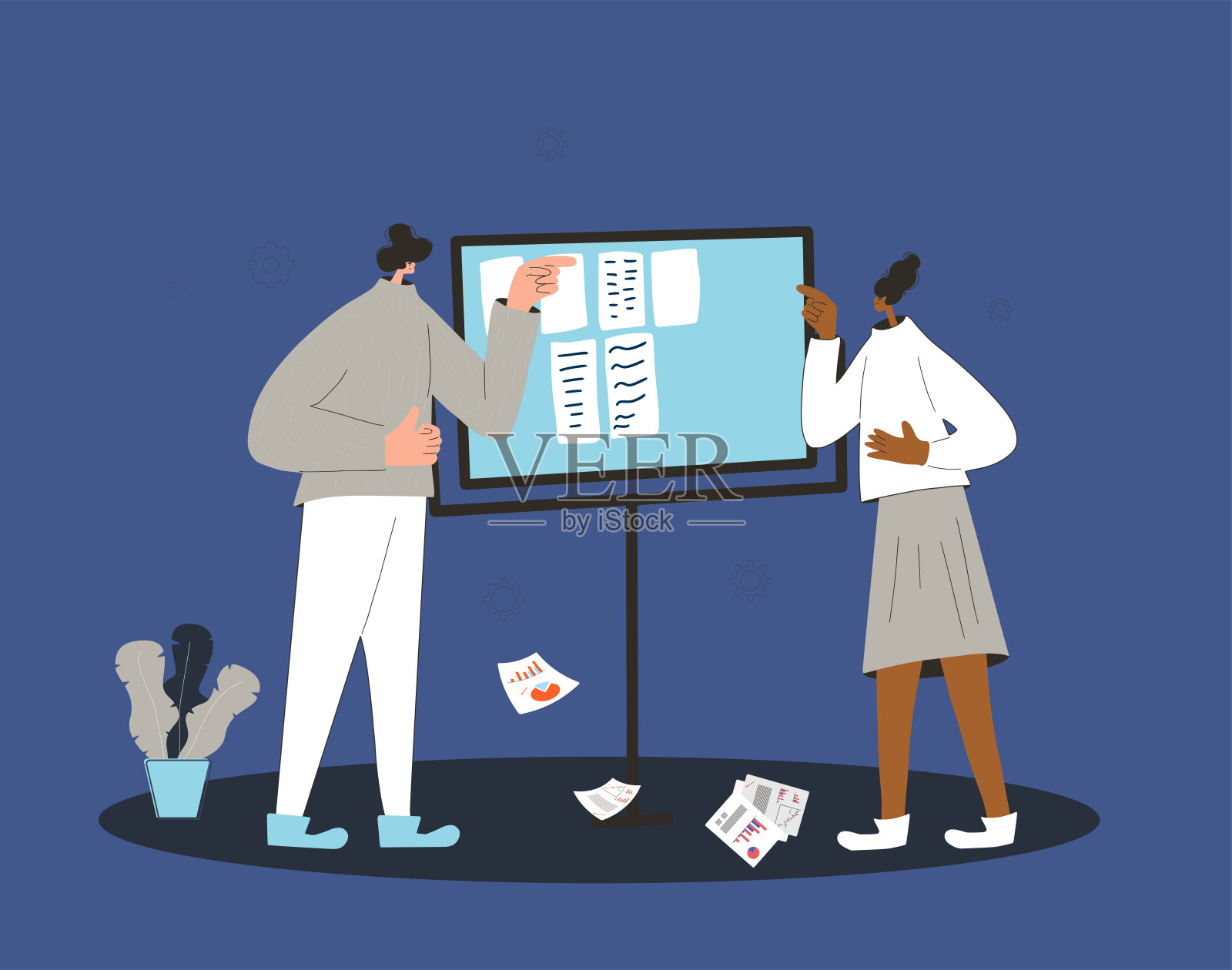 商业争吵。专业的冲突插画图片素材