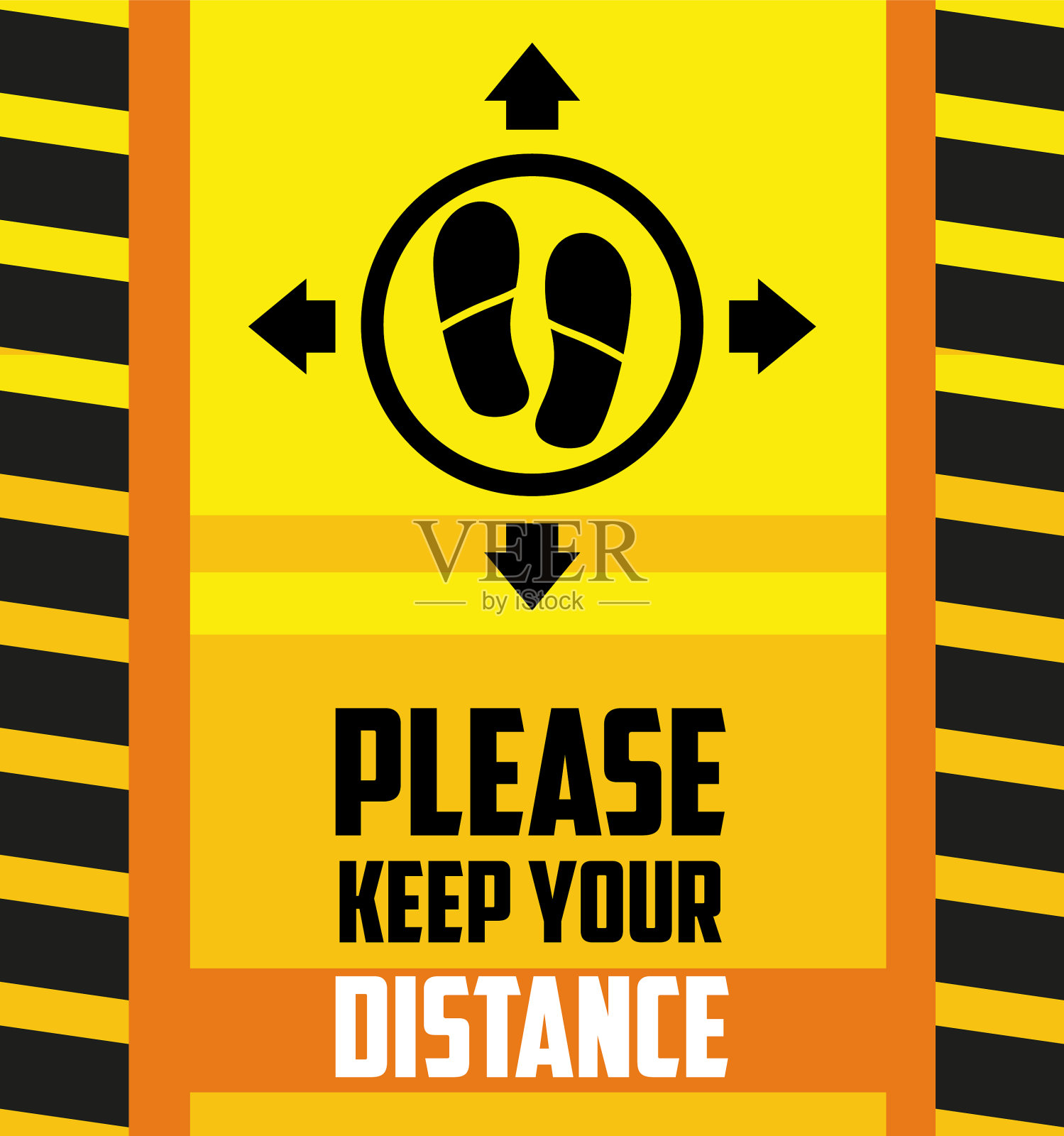 预防covid - 19社交距离插画图片素材