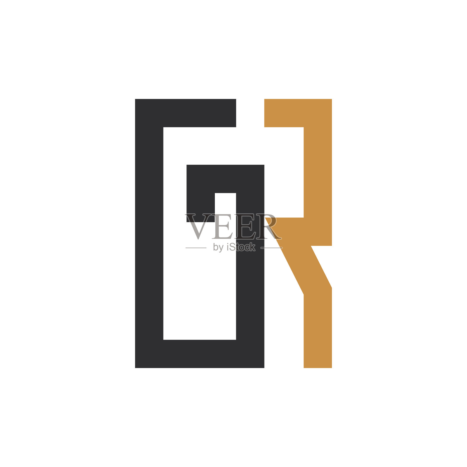 首字母gr标志或rg标志设计设计元素图片