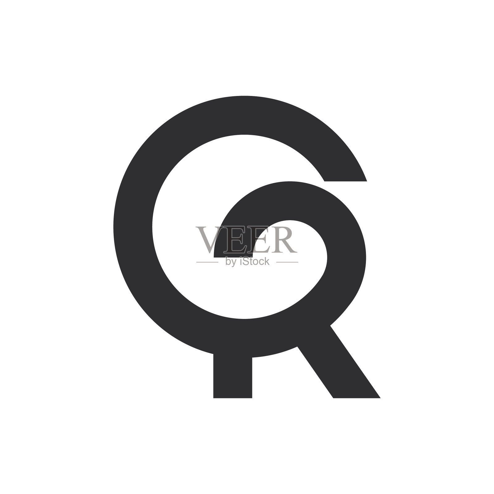 首字母gr标志或rg标志设计设计元素图片