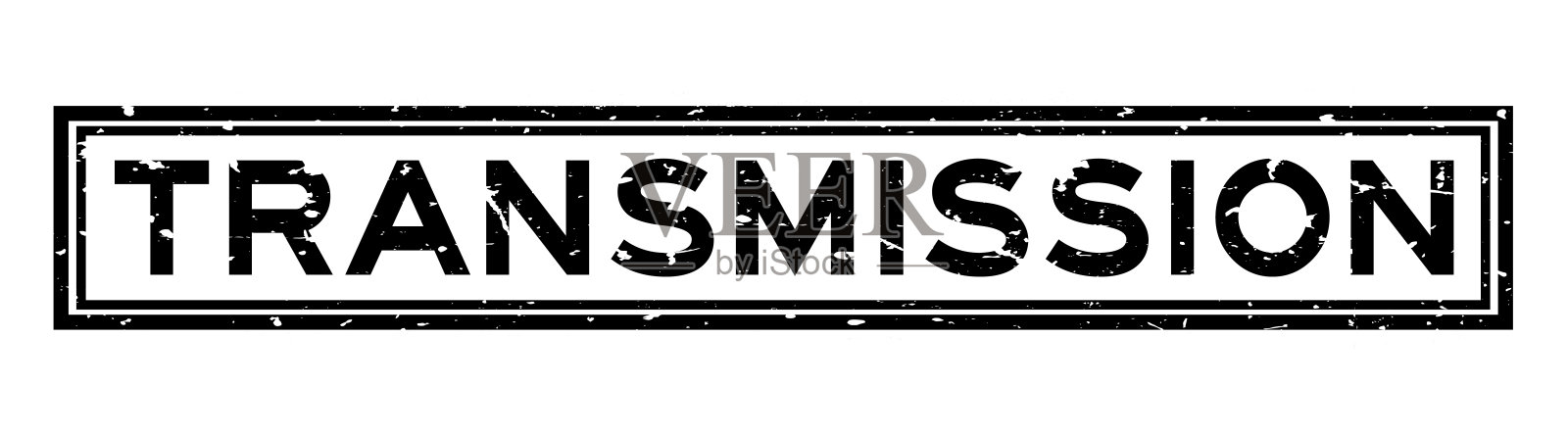 垃圾黑传输字方形橡胶印章上的白色背景插画图片素材