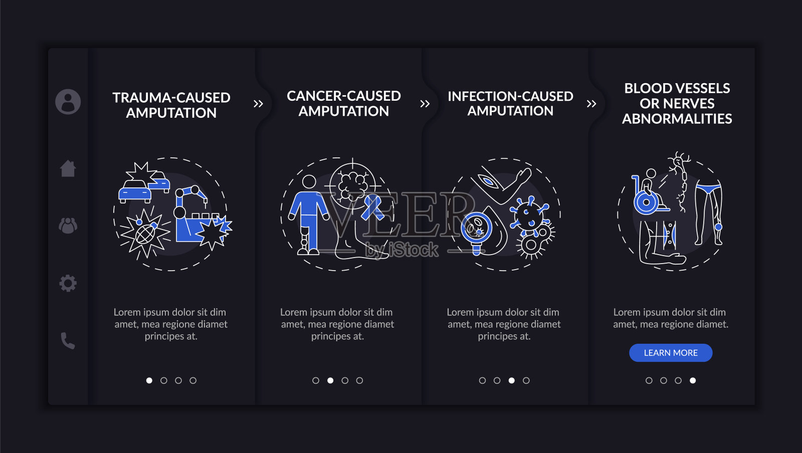 截肢原因的载体模板插画图片素材