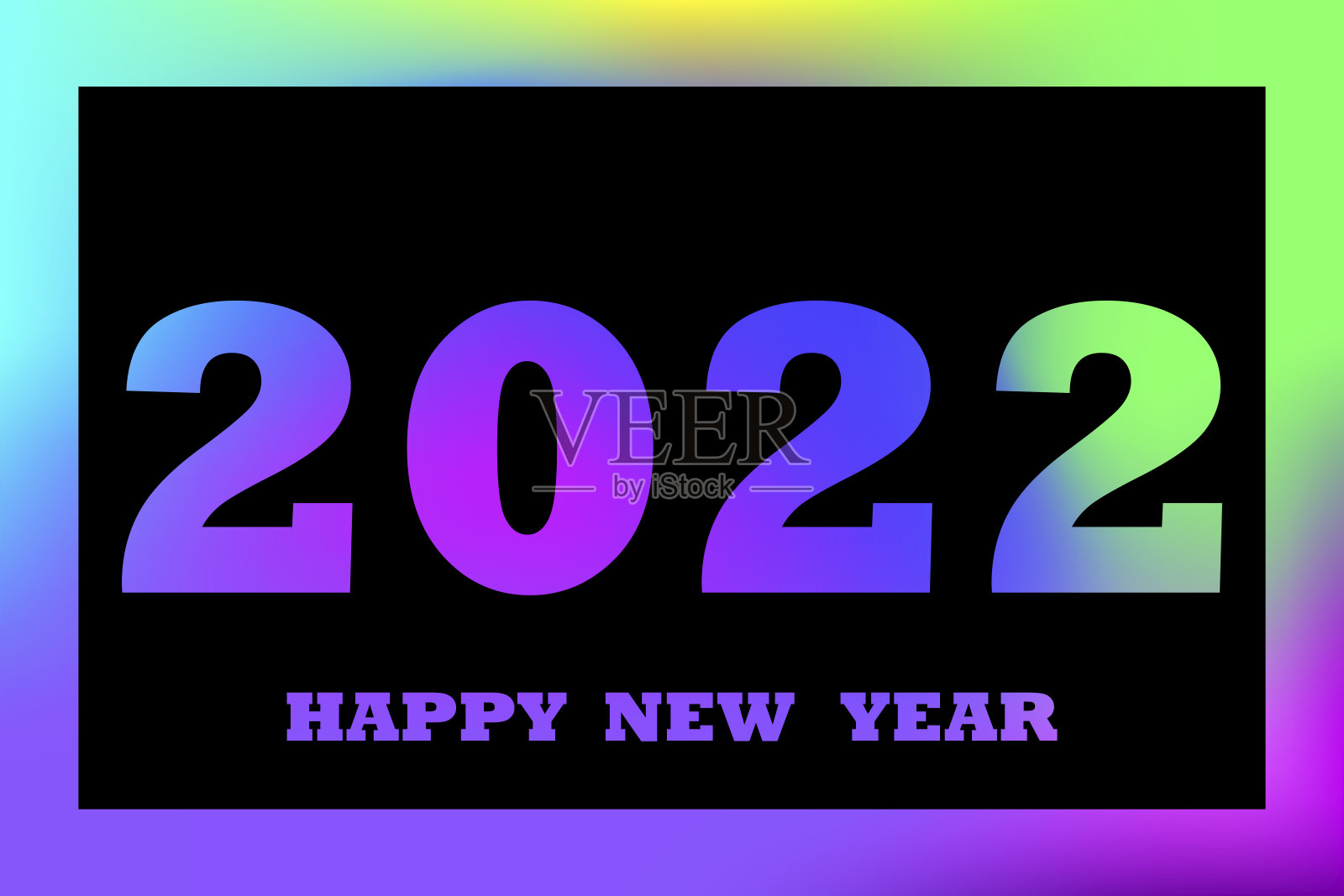 节日贺卡设计模板。2022颜色,任何用途的伟大设计。矢量插图。每股收益10。股票的形象。插画图片素材