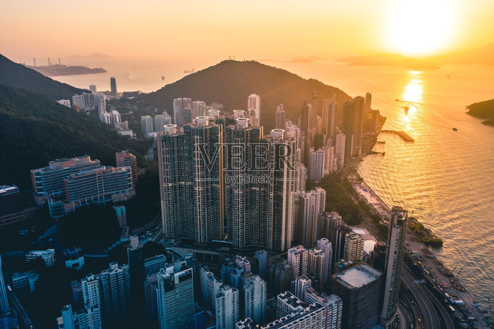 香港坚尼地城的景色照片摄影图片