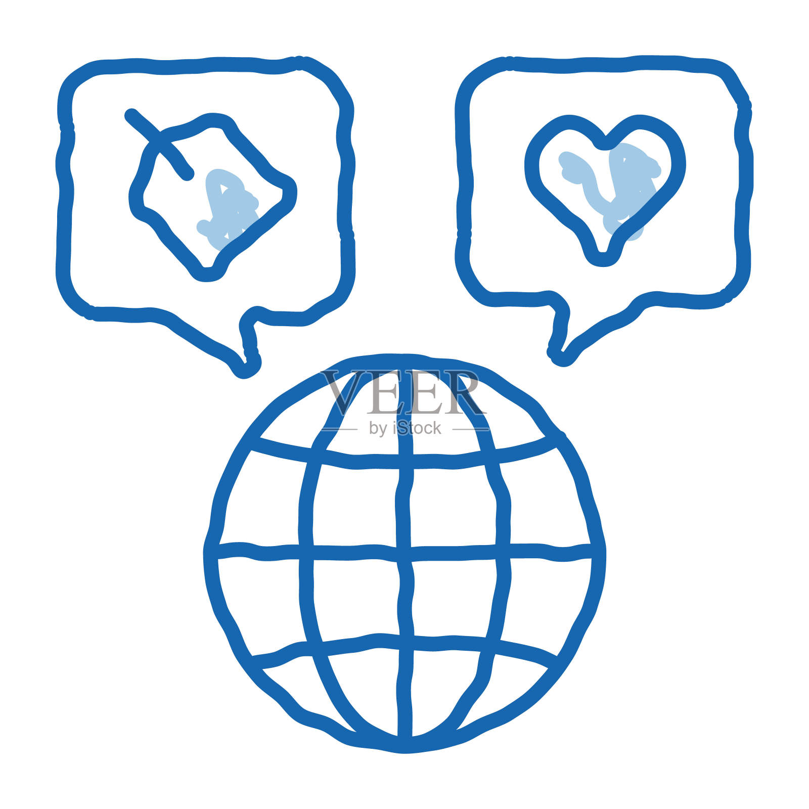 世界地球仪图标手绘插图插画图片素材