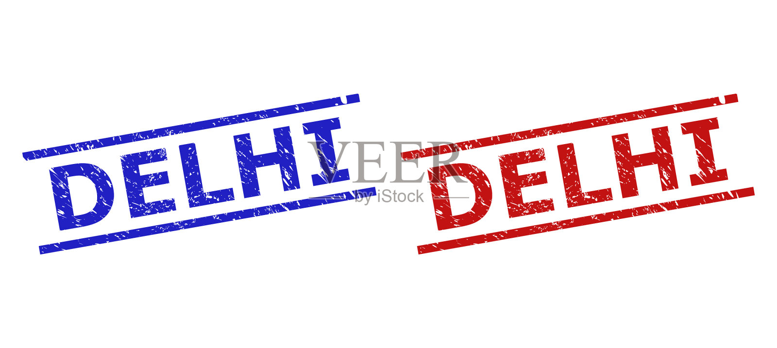 德里水印与划痕纹理和插画图片素材