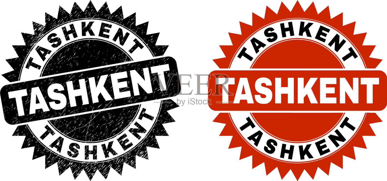 塔什干黑色玫瑰形邮票,带有危难纹理插画图片素材