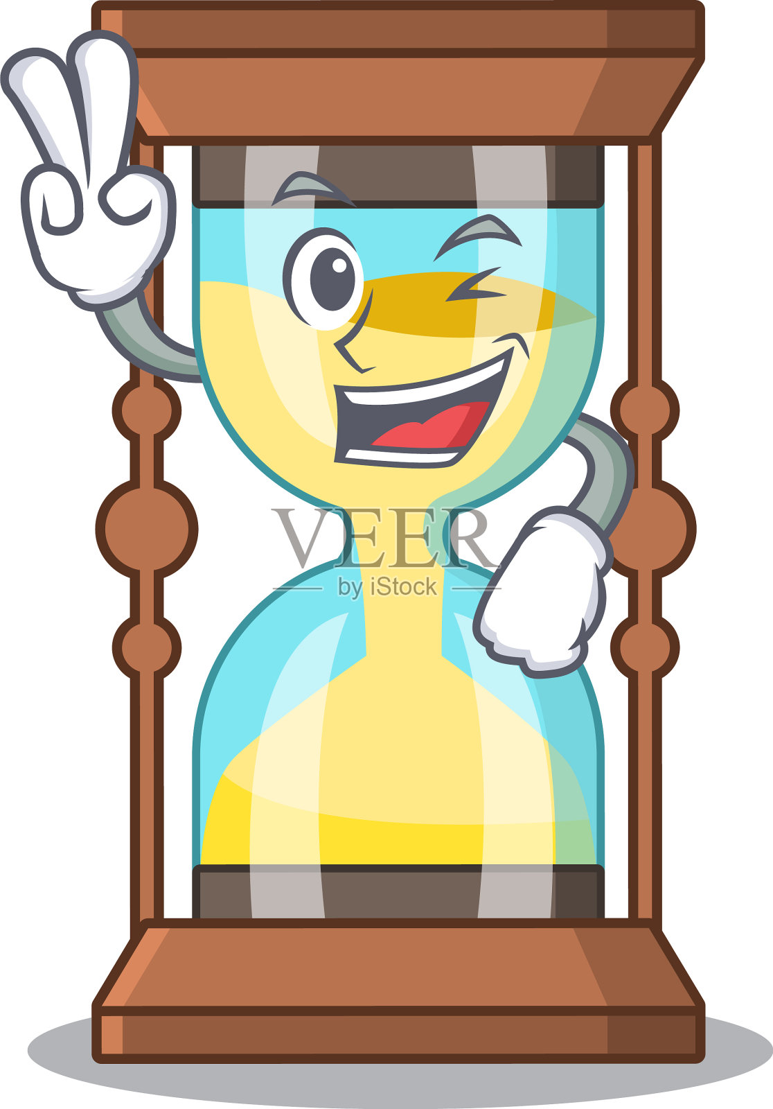 快乐计时器卡通设计理念有两个设计元素图片