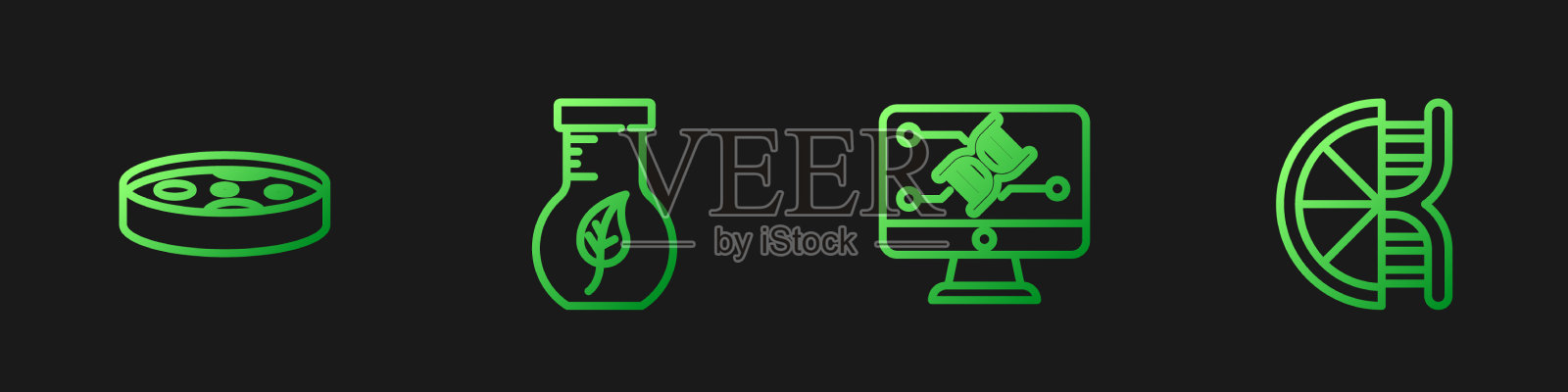 设系基因工程修饰培养皿插画图片素材