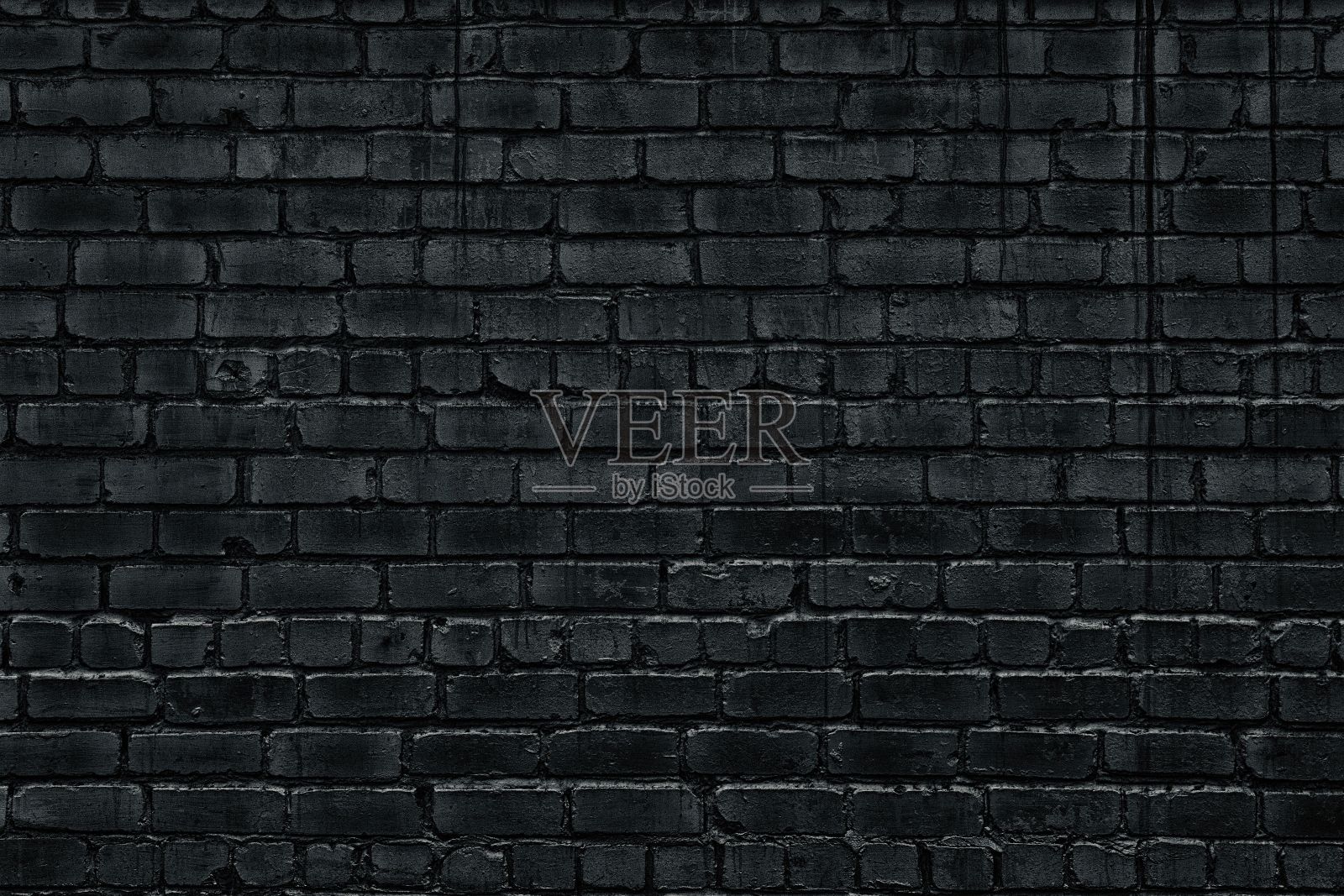 黑脏砖墙纹理。旧的粗糙的砖背景。灰暗的深灰色砌块砌体背景照片摄影图片