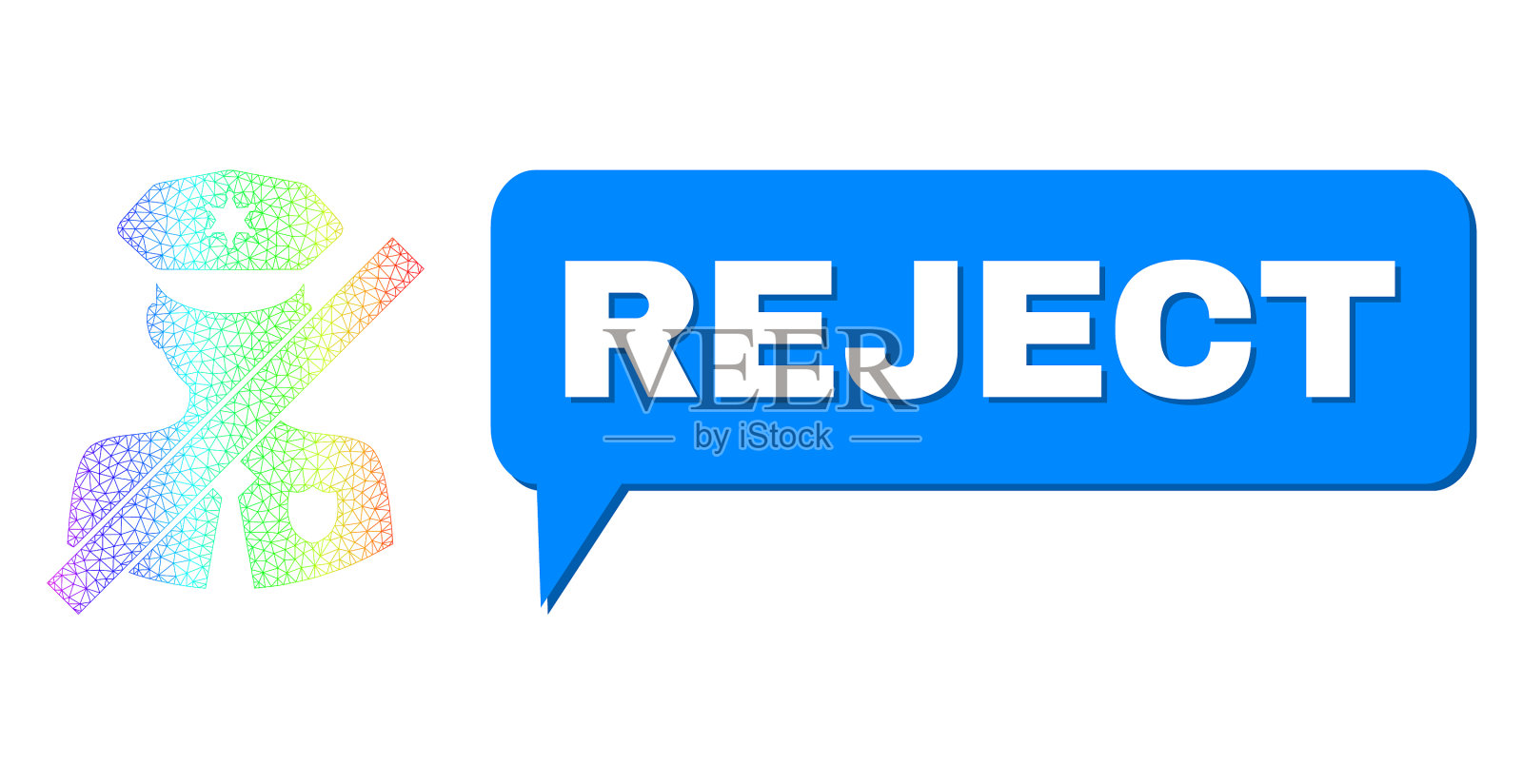 谱网梯度封闭警察巡逻图标插画图片素材