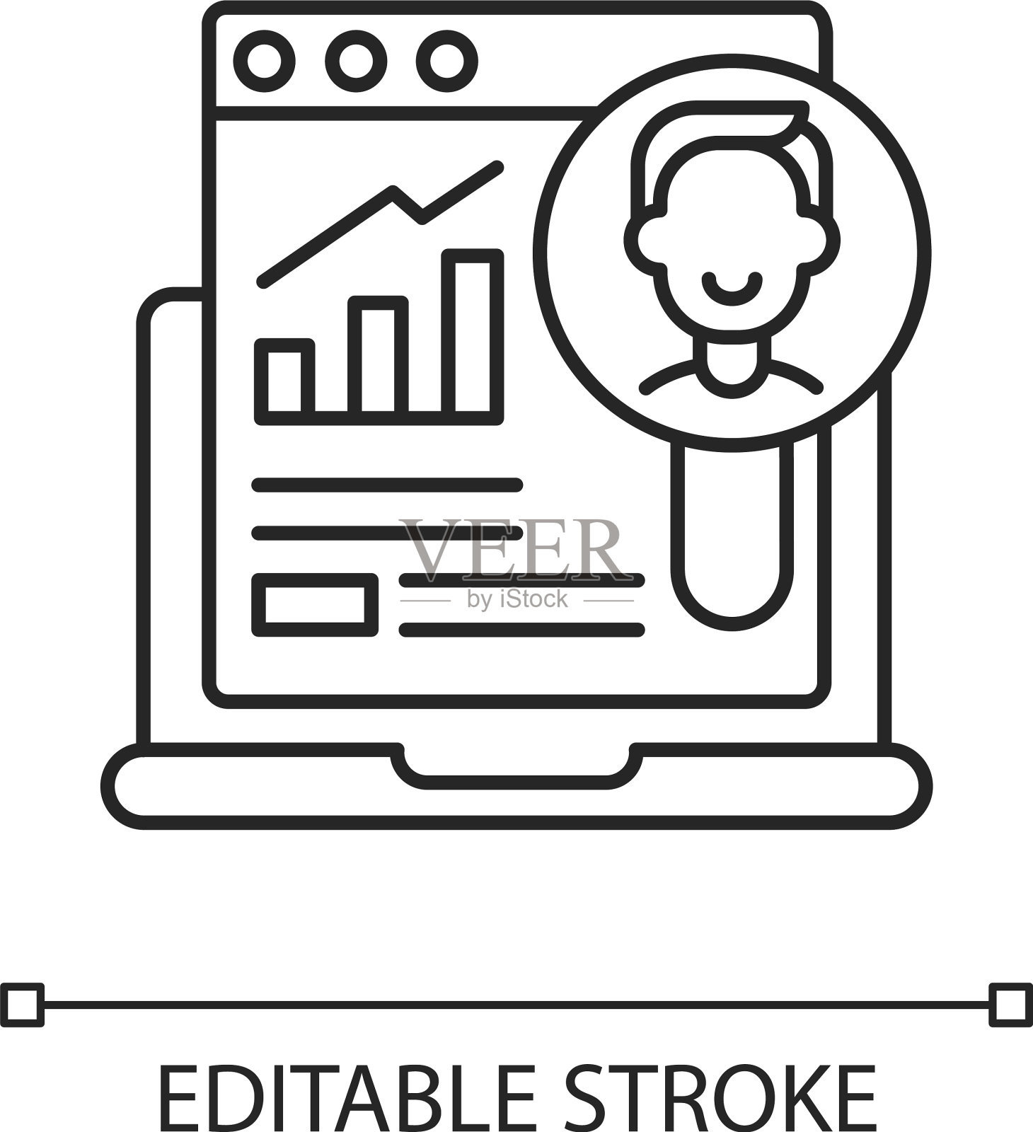 用户研究线性图标插画图片素材