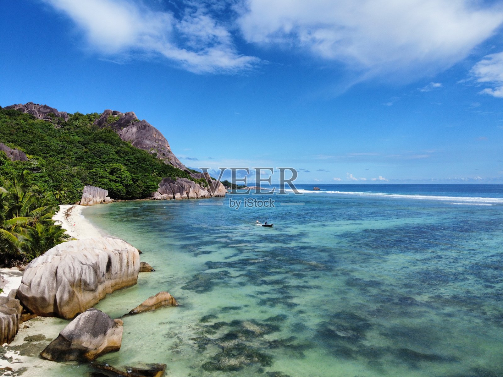 塞舌尔-迪格-银源海湾照片摄影图片