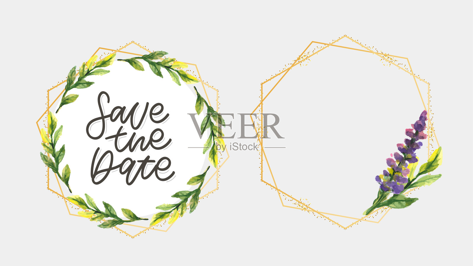 可爱的春天概念卡。令人敬畏的花鸟在水彩技术。明亮浪漫的卡片与夏季鲜花向量。迷人的保存日期背景插画图片素材