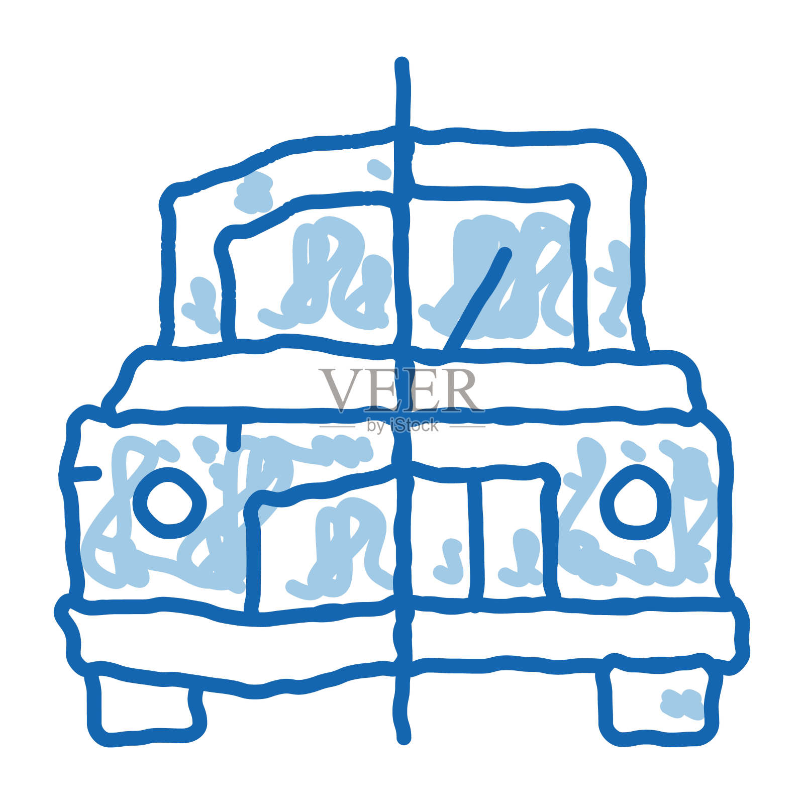 崩溃和固定的涂鸦图标手绘插图插画图片素材