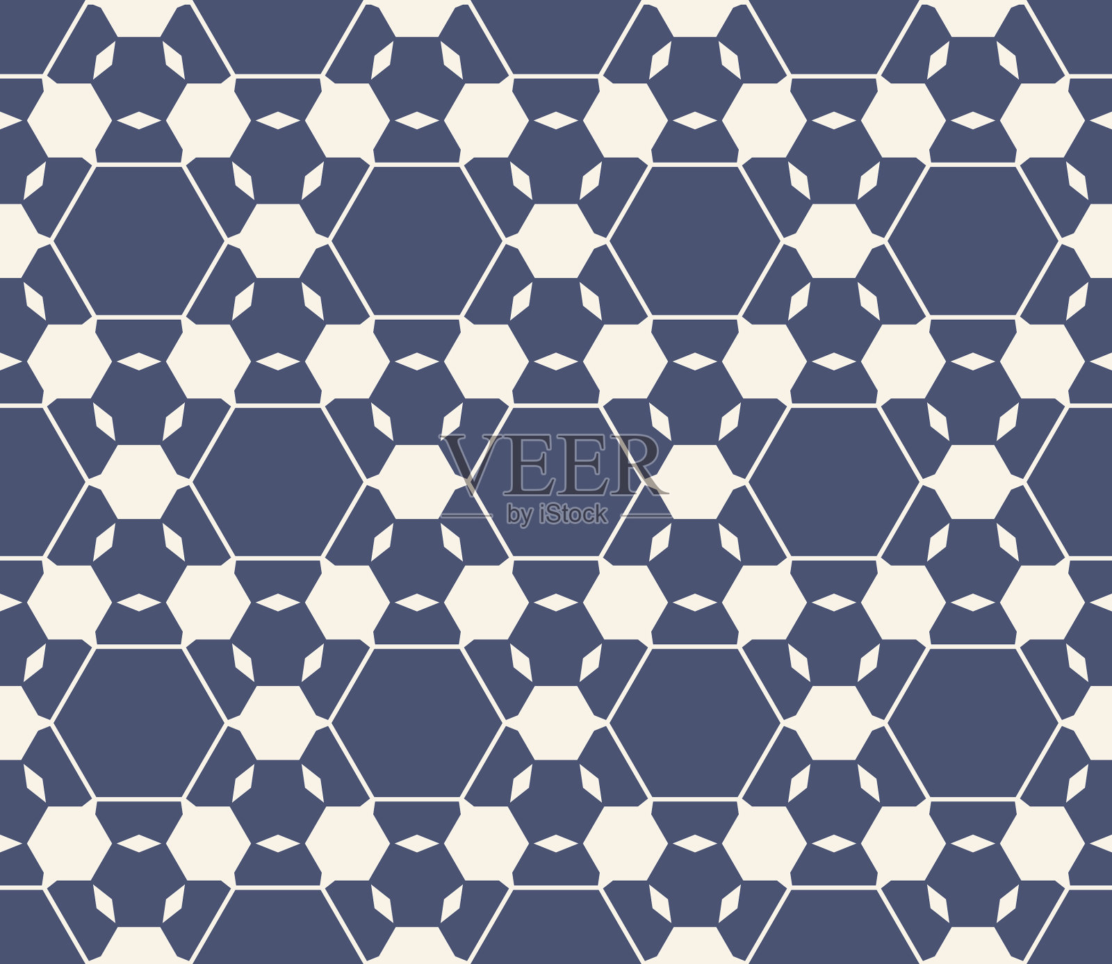 几何无缝抽象蓝色图案插画图片素材