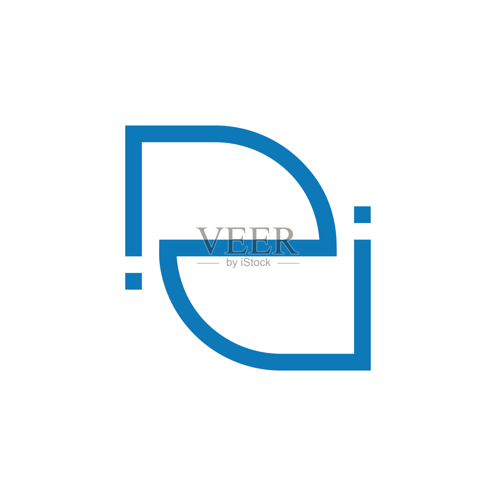 字母ri ir简单的几何线条标志设计元素图片