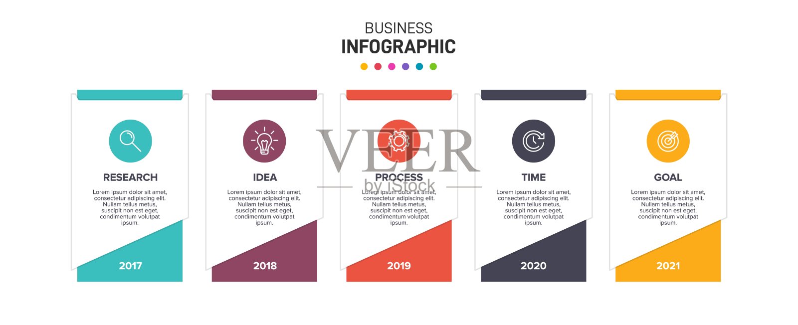 信息图形设计与图标和5个选项或步骤。细线的向量。信息图的业务概念。可用于信息图形,流程图,演示文稿,网站,横幅,印刷材料。插画图片素材