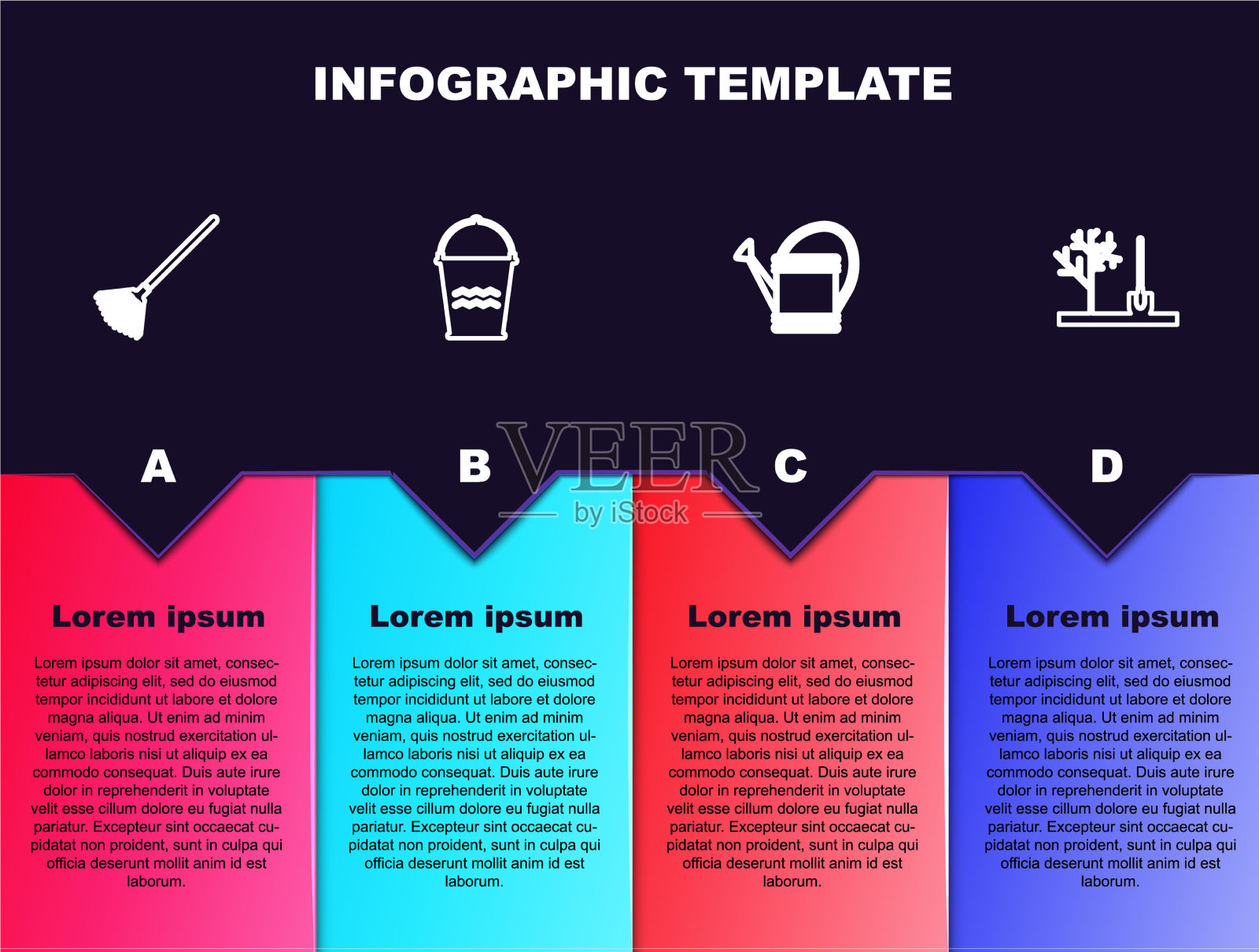 设行园耙,用于叶桶浇水插画图片素材