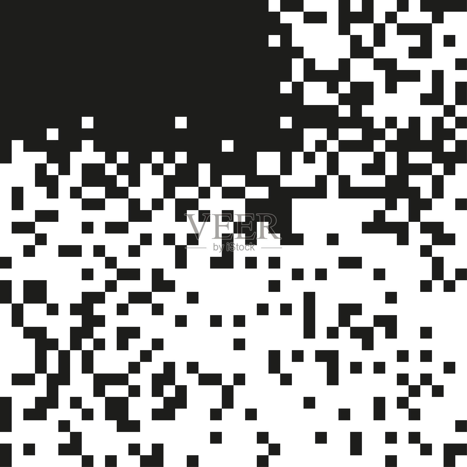 黑白像素化插画图片素材