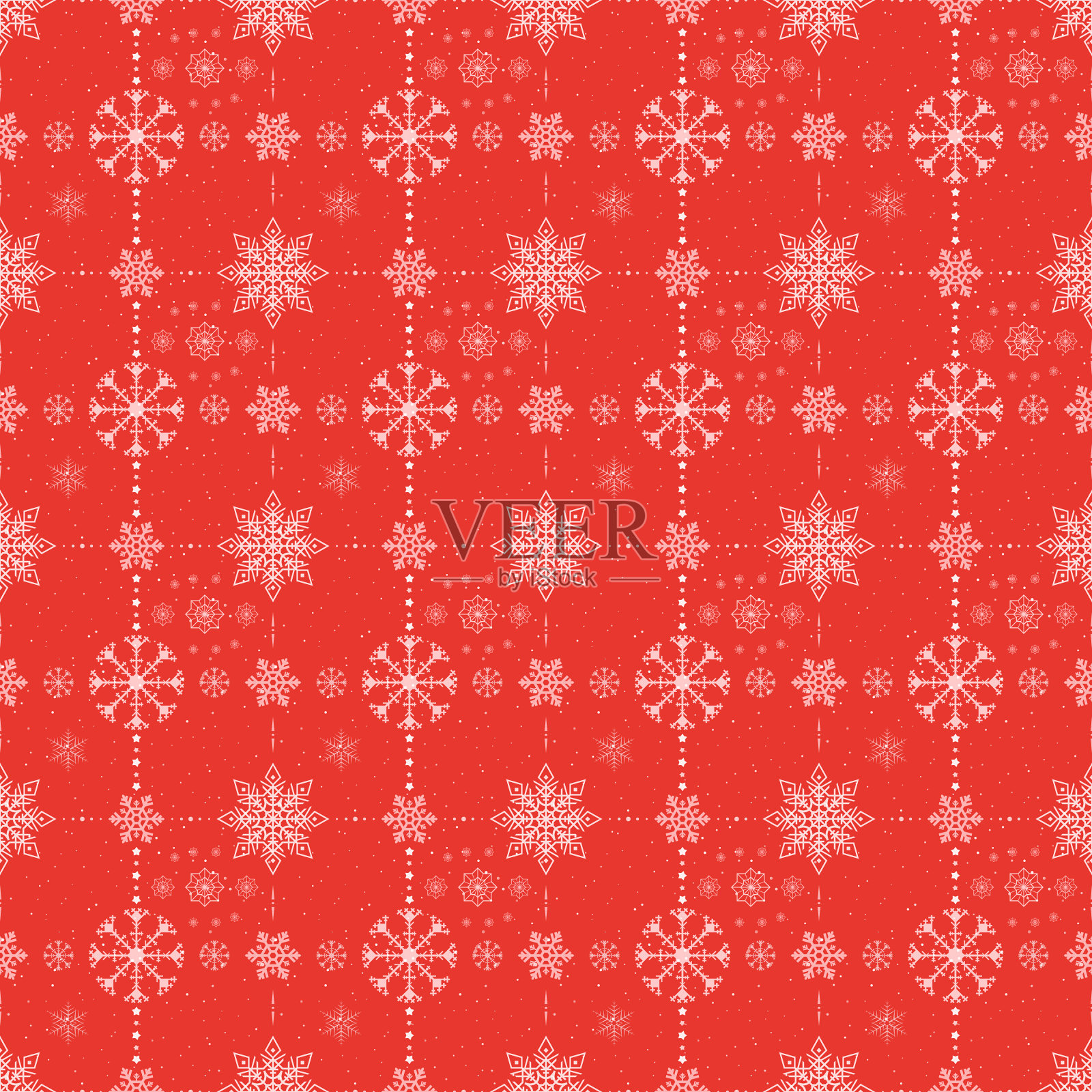 圣诞红背配白雪花图案插画图片素材