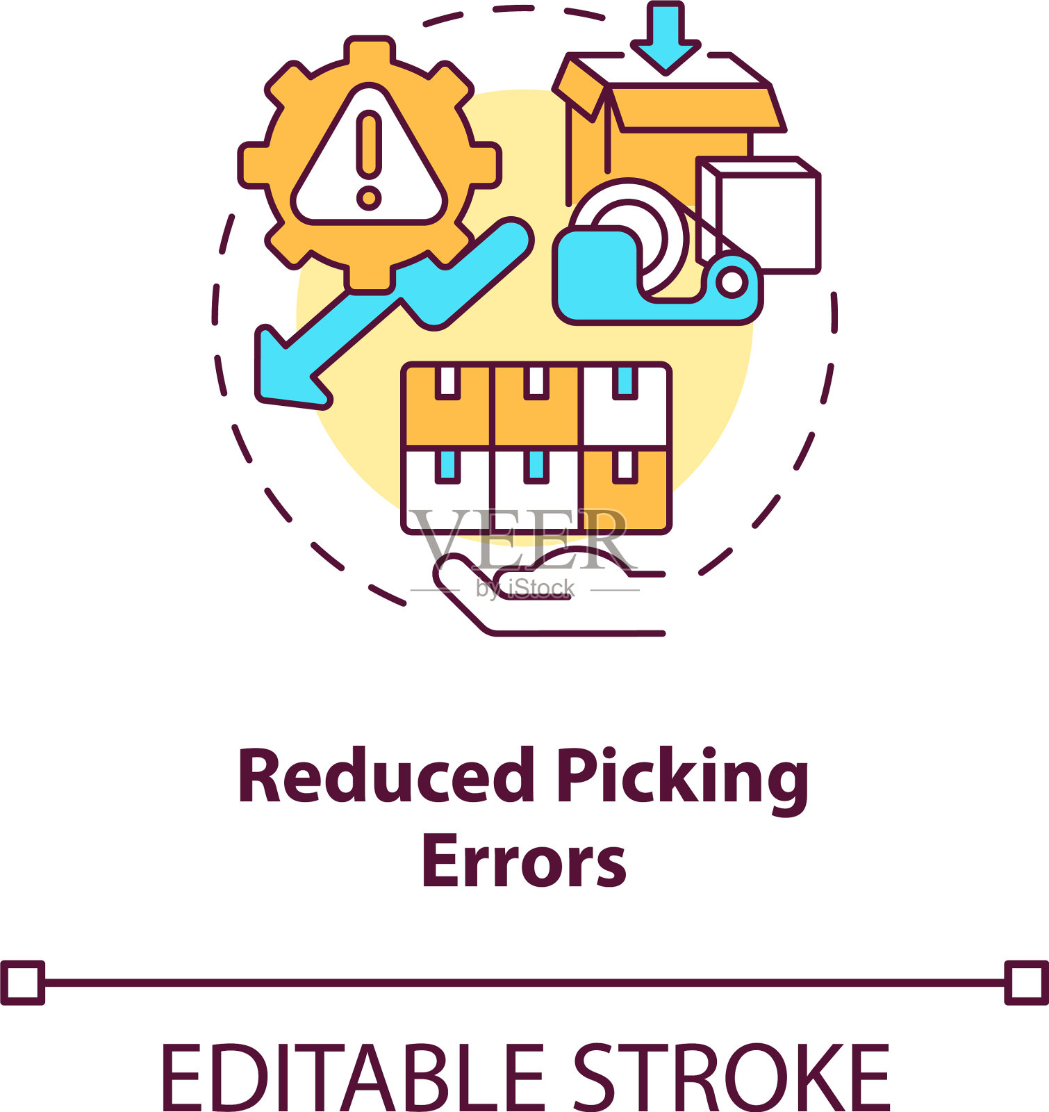 减少拾取错误概念图标图标素材