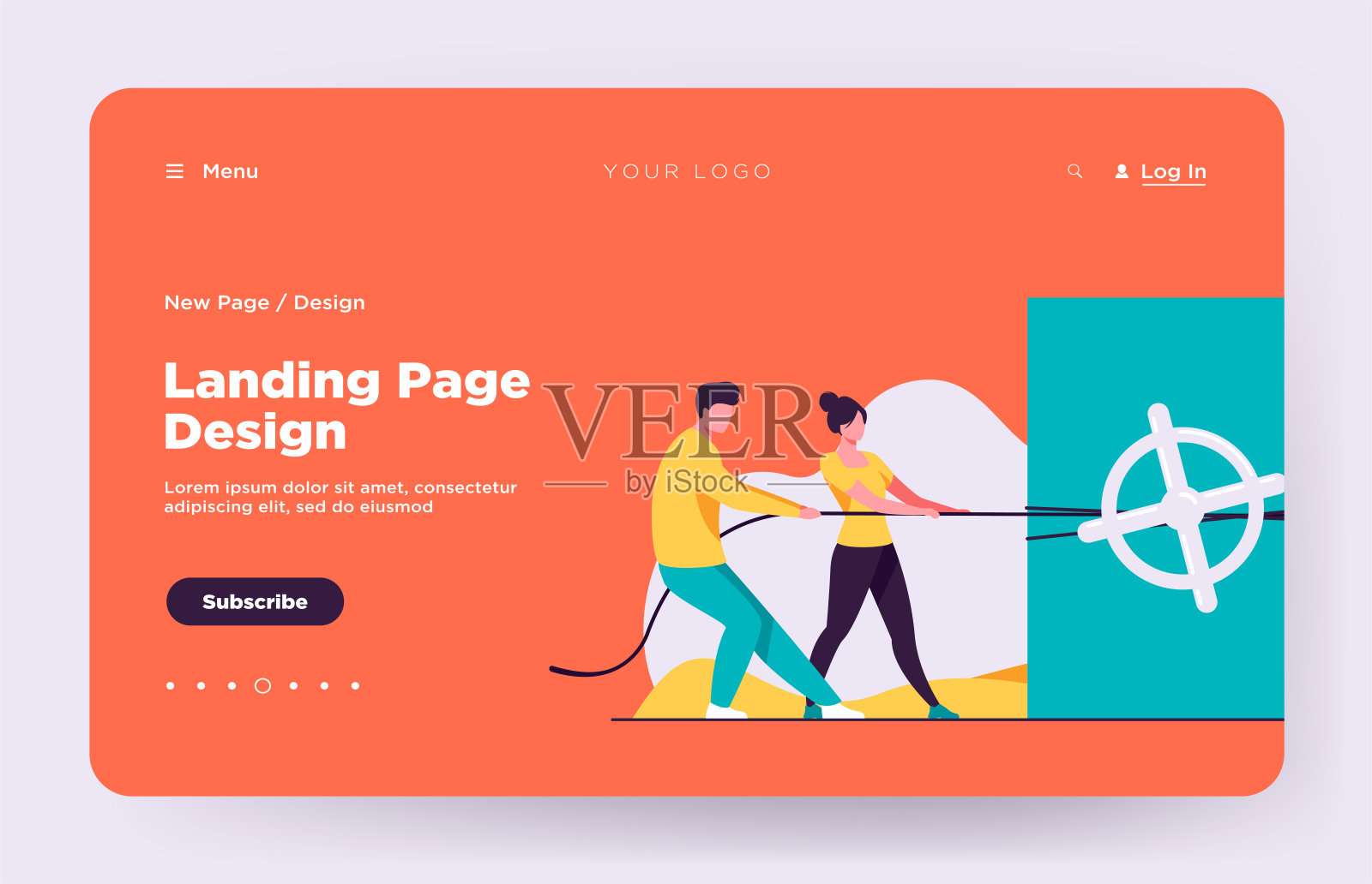 团队招商引资插画图片素材