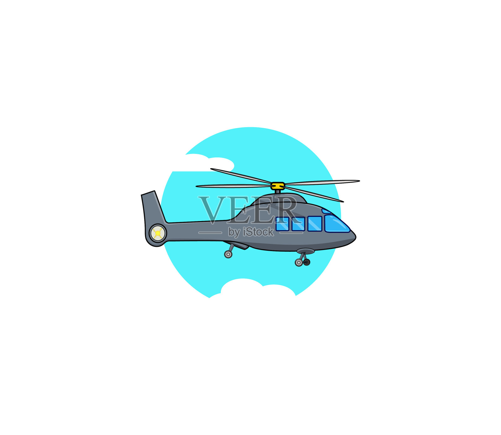 直升机标志设计插画图片素材