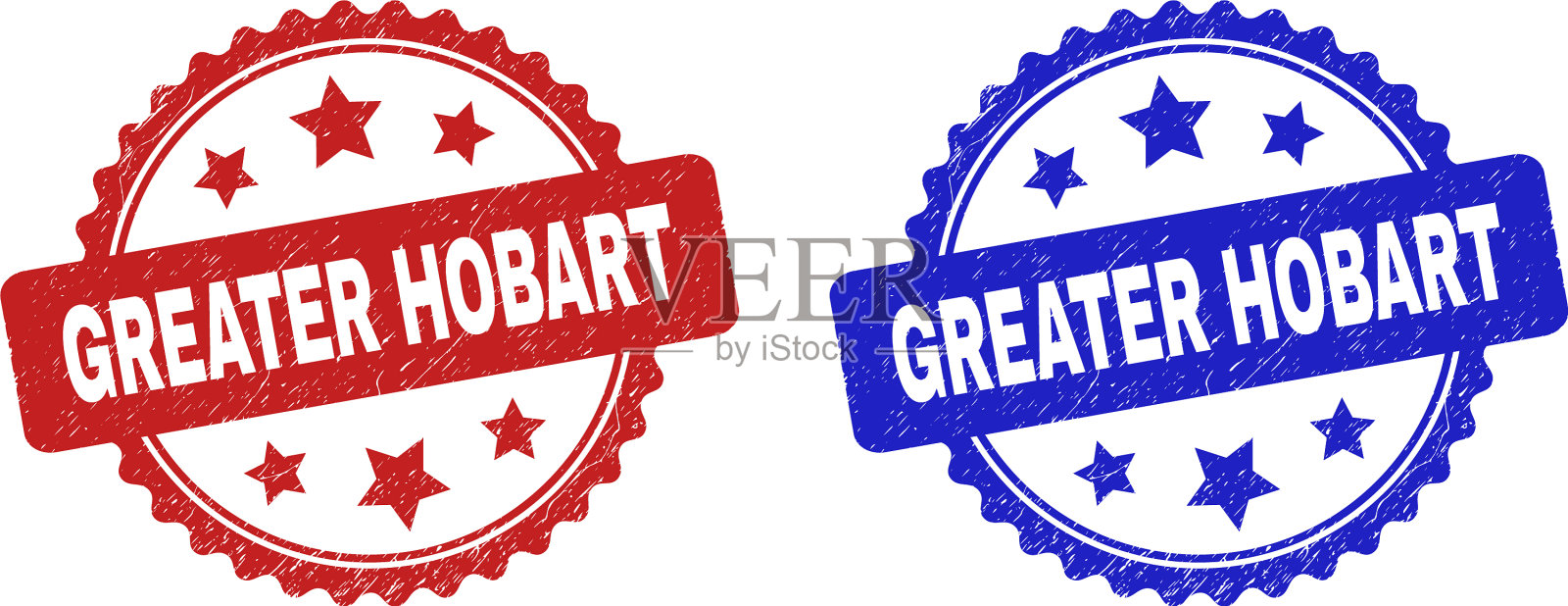 更大的霍巴特玫瑰邮票密封与痛苦插画图片素材