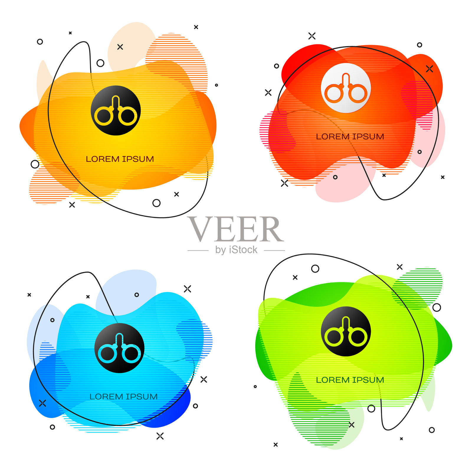 黑色手铐图标孤立在白色背景插画图片素材