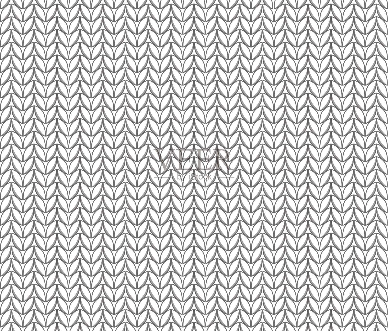 矢量无缝单色手绘针织图案插画图片素材