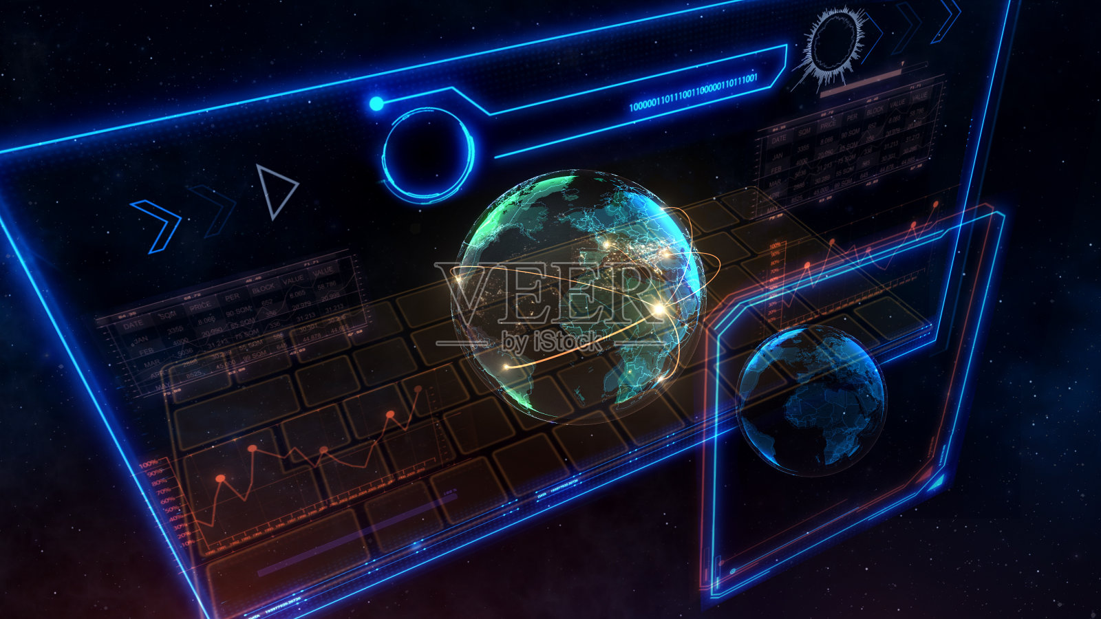 空间上的全息照片摄影图片