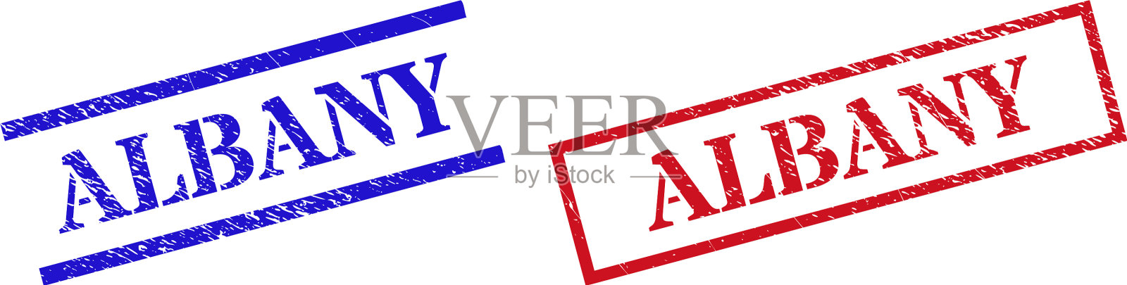 奥尔巴尼纹理橡胶印章印章与矩形插画图片素材