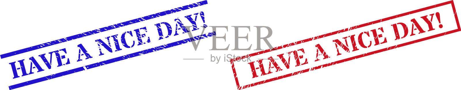 有一个美好的一天感叹grunge划伤印章插画图片素材