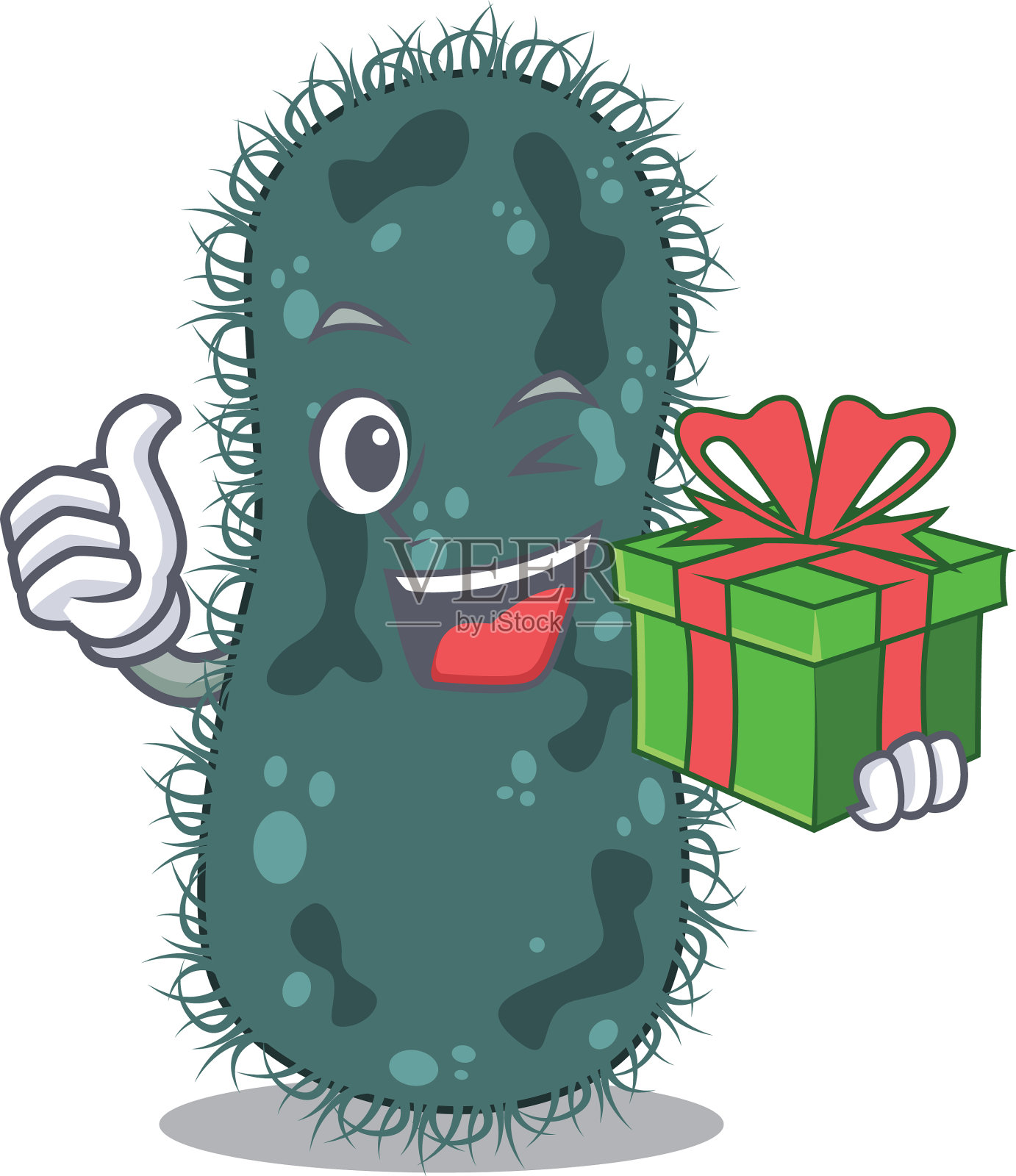 快乐的热盖卡通人物与一个大设计元素图片