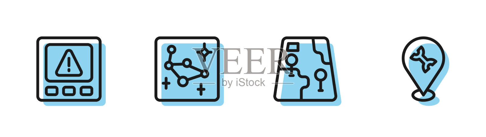 设置线路城市地图导航GPS设备错误图标素材